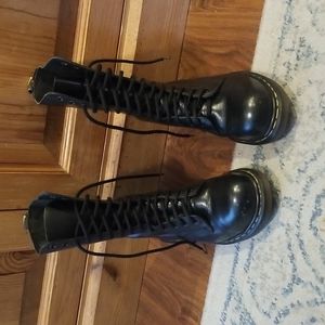 Dr Martens Air Wair 14 eyelet steel toe boots MADE IN ENGLAND